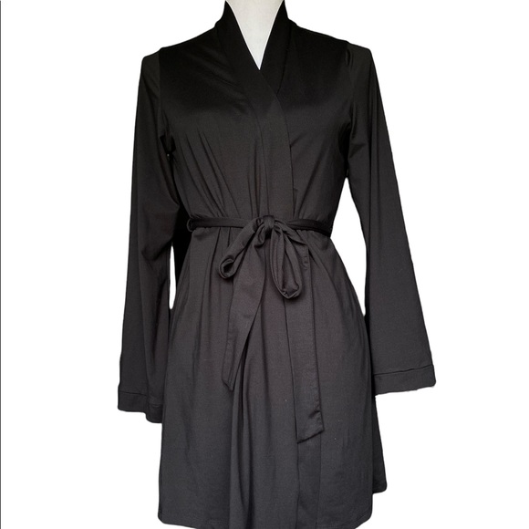 Apt. 9 Other - Apt 9 Intimates Robe Black Womens Long Sleeve Belted Robe